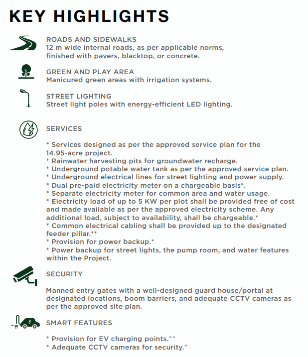 BPTP Wa Vana Project Highlights